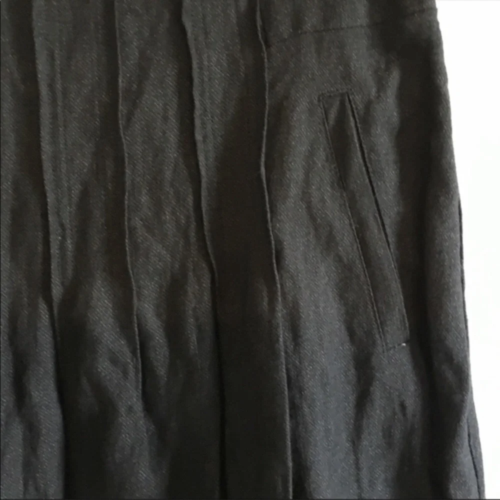 CABI THEATER CRINKLED PLEATED METALLIC SHEEN SKIRT BLACK GRAY DARK ACADEMIA 4